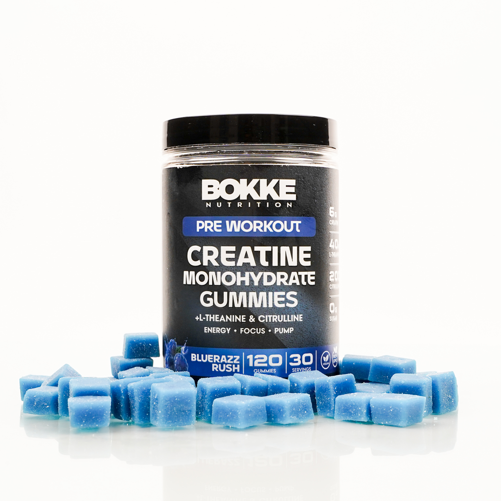 Creatine Monohydrate Pre-Workout Gummies — BlueRazz Rush (120 ct / 30 servings)