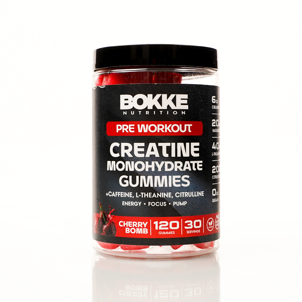 Creatine Monohydrate Pre-Workout Gummies — Cherry Bomb (120 ct / 30 servings)